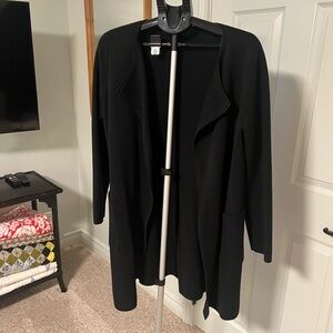 J. Crew Black Cardigan Sweater Open Front Long Sleeve